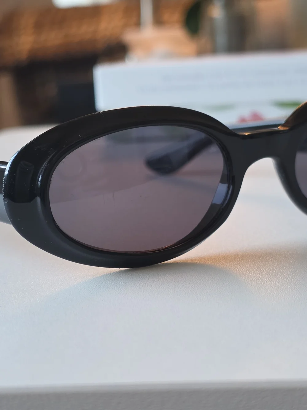 Gucci Black Oval Sunglasses with Temple Logo Plaque 2419/N